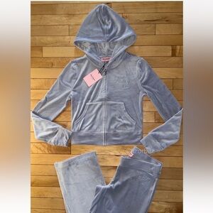 NEW! NWT JUICY COUTURE Velour OG Bling Tracksuit Set in Lavendar Haze Size S